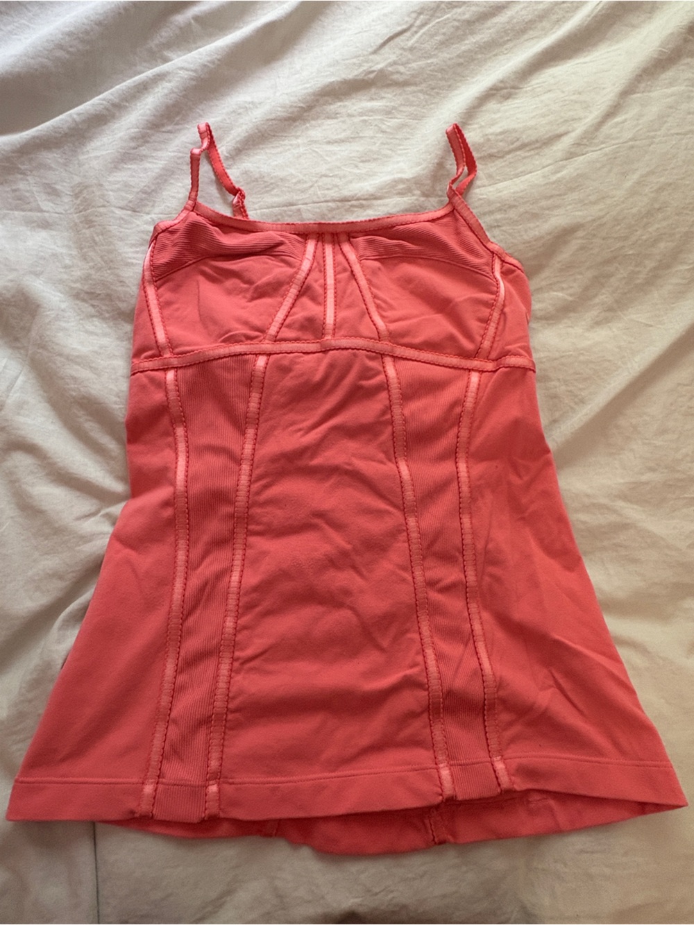VINTAGE LULULEMON Coral workout top with built in sports bra
